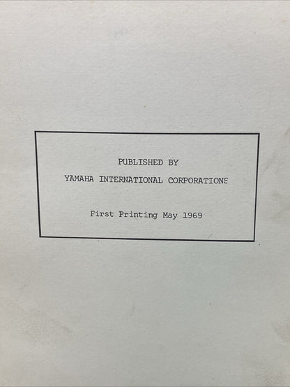 GENUINE YAMAHA SHOP GUIDE 1969