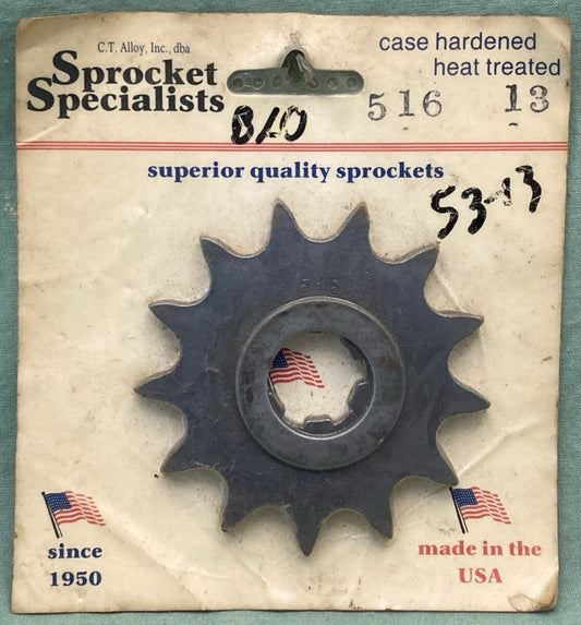 NEW GENUINE C.T. ALLOY 516 13 CASE HARDENED HEAT TREATED SPROCKET