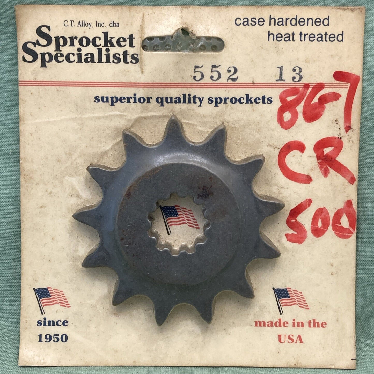 NEW GENUINE C.T. ALLOY 552 13 CASE HARDENED HEAT TREATED SPROCKET