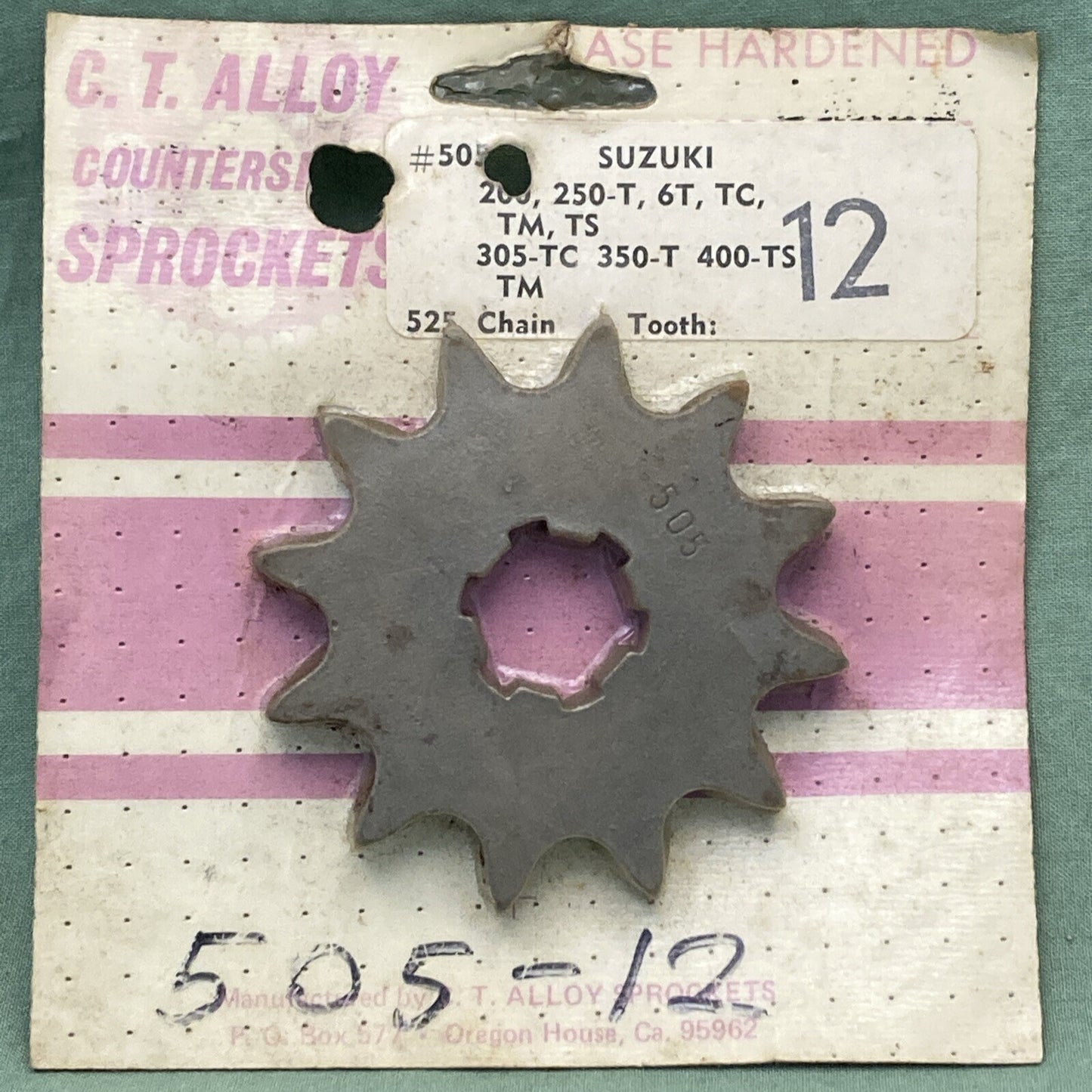 NEW GENUINE C.T. ALLOY 505-12 SPROCKET SUZUKI