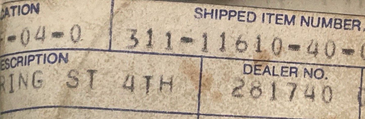 NEW GENUINE YAMAHA 311-11610-40 PISTON RING SET 4TH