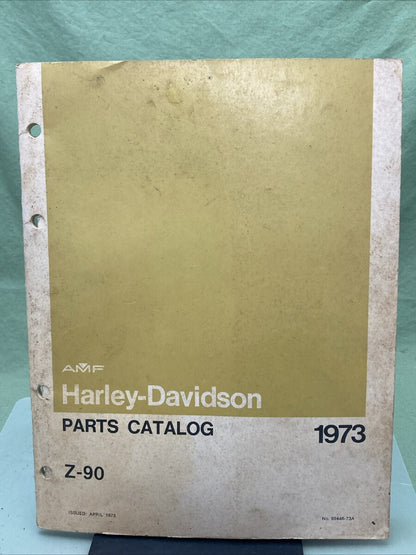 GENUINE HARLEY DAVIDSON AMF 99446-73A Z-90 PARTS CATALOG 1973