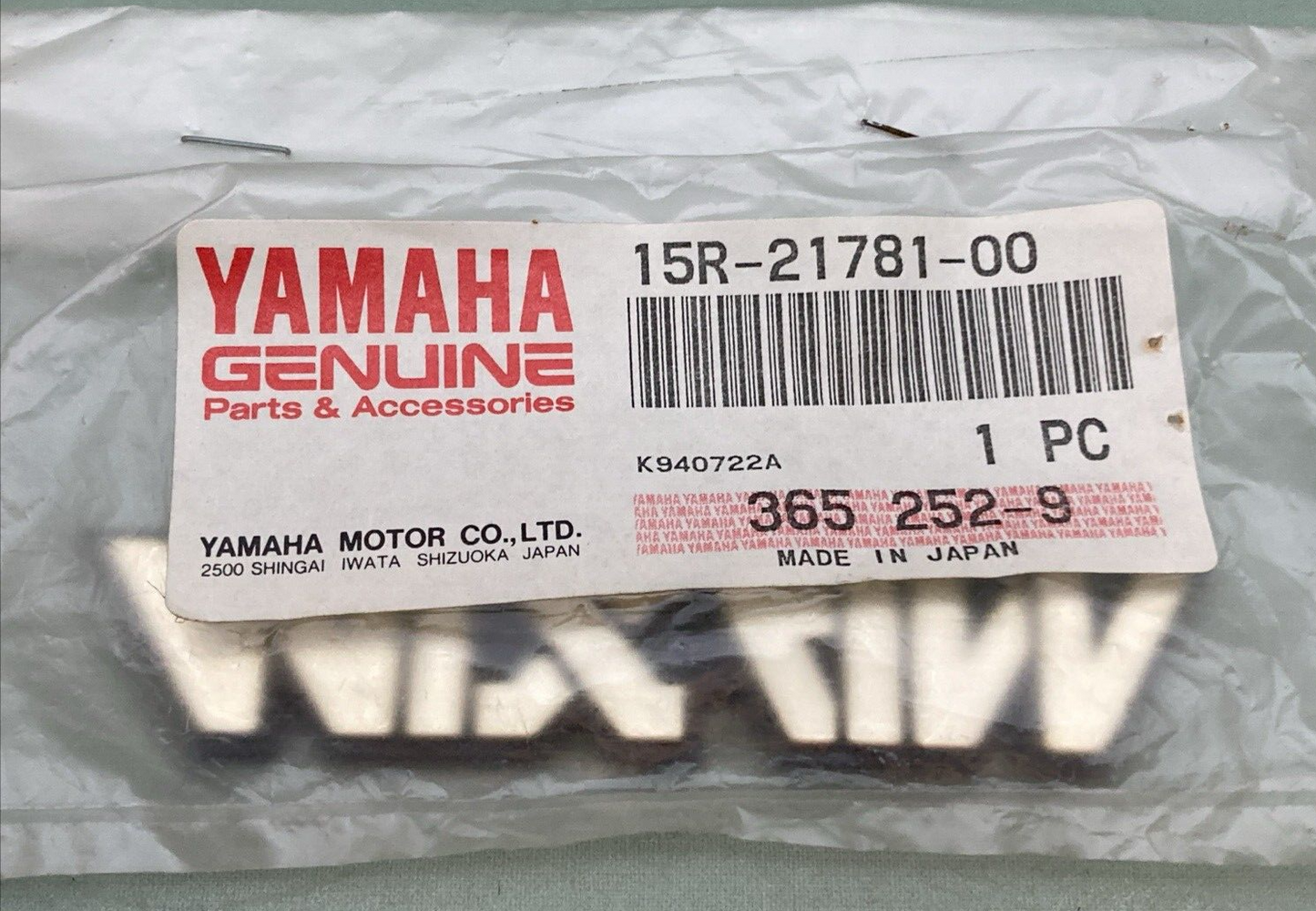 NEW GENUINE YAMAHA 15R-21781-00 Emblem 1