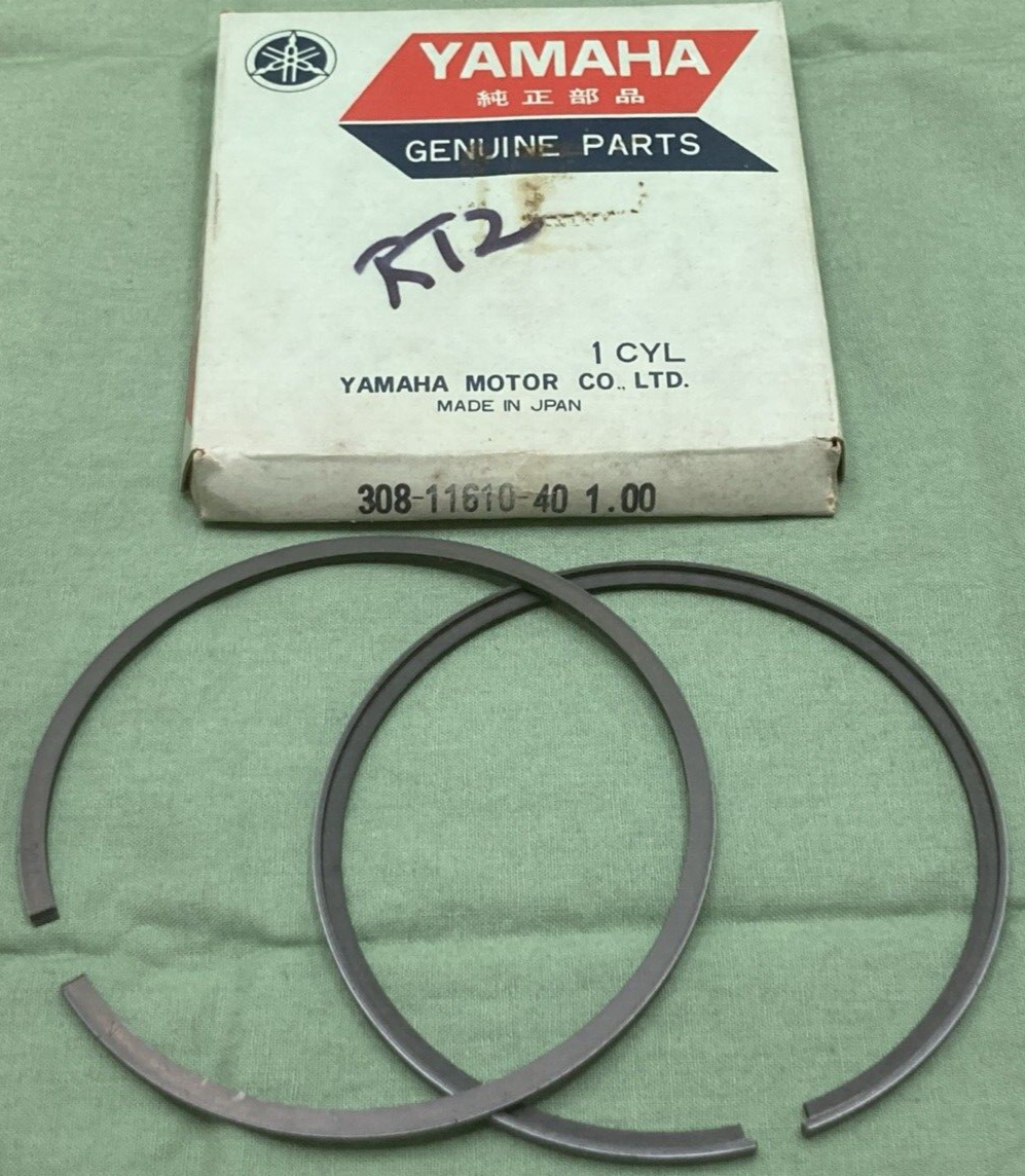 NEW GENUINE YAMAHA 308-11610-40 PISTON RING SET 1.00