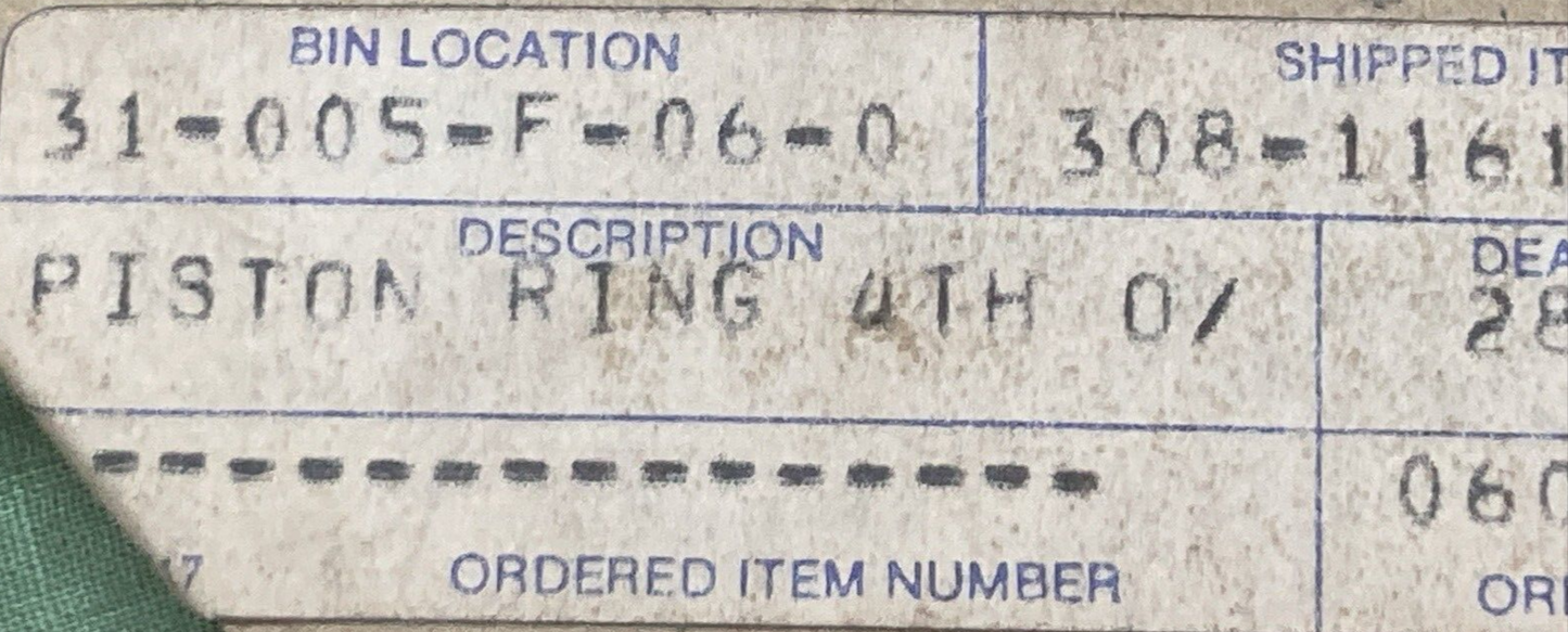 NEW GENUINE YAMAHA 308-11610-41 PISTON RING SET 4th 1.00 O/S