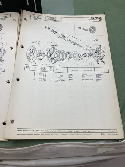 MOTO GUZZI V35-V50 MANUAL 1978