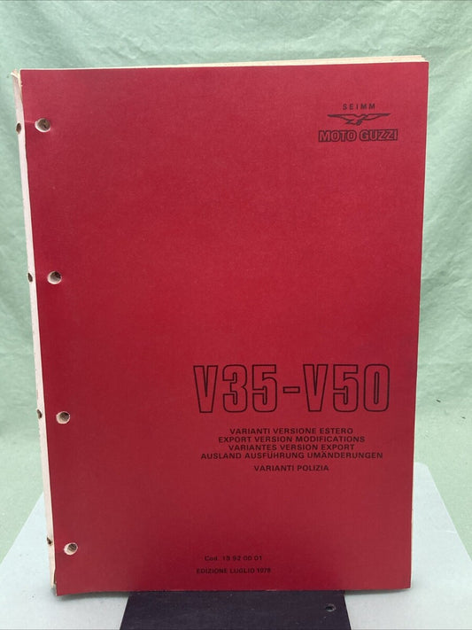 MOTO GUZZI V35-V50 MANUAL 1978