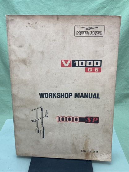 MOTO GUZZI V1000 G5 WORKSHOP MANUAL 1000 SP COD. 17920161
