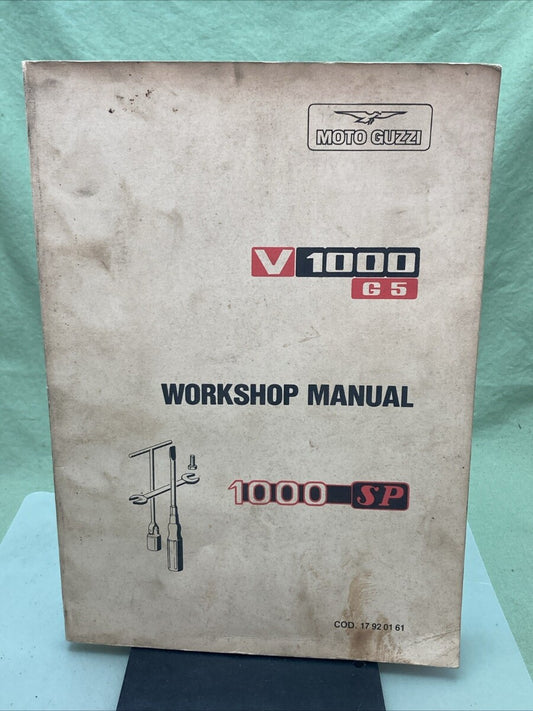 MOTO GUZZI V1000 G5 WORKSHOP MANUAL 1000 SP COD. 17920161