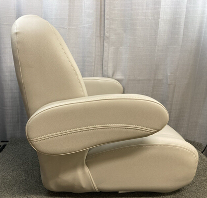 NEW GENUINE QWEST PONTOONS 791775 CHAIR, MRN 21054 MED PLTNM BLK LOGO