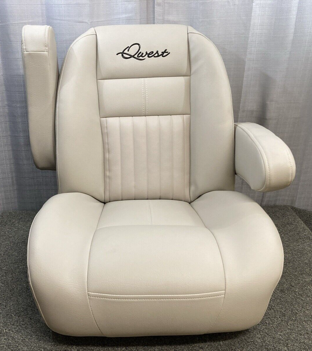 NEW GENUINE QWEST PONTOONS 791775 CHAIR, MRN 21054 MED PLTNM BLK LOGO