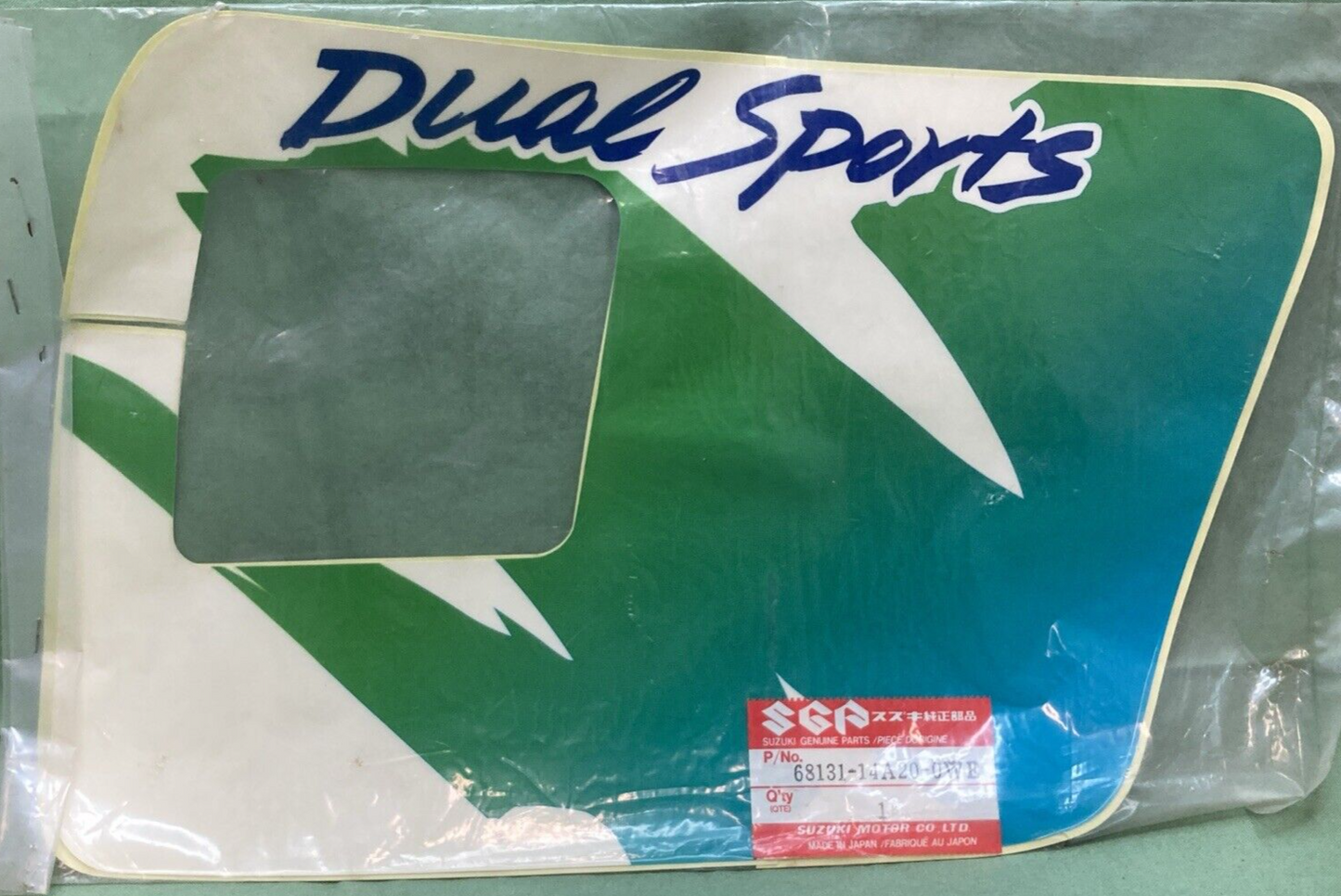 NEW GENUINE SUZUKI 68131-14A20-0WE TAPE DECAL FRAME COVER BLUE/GREEN DUAL SPORTS