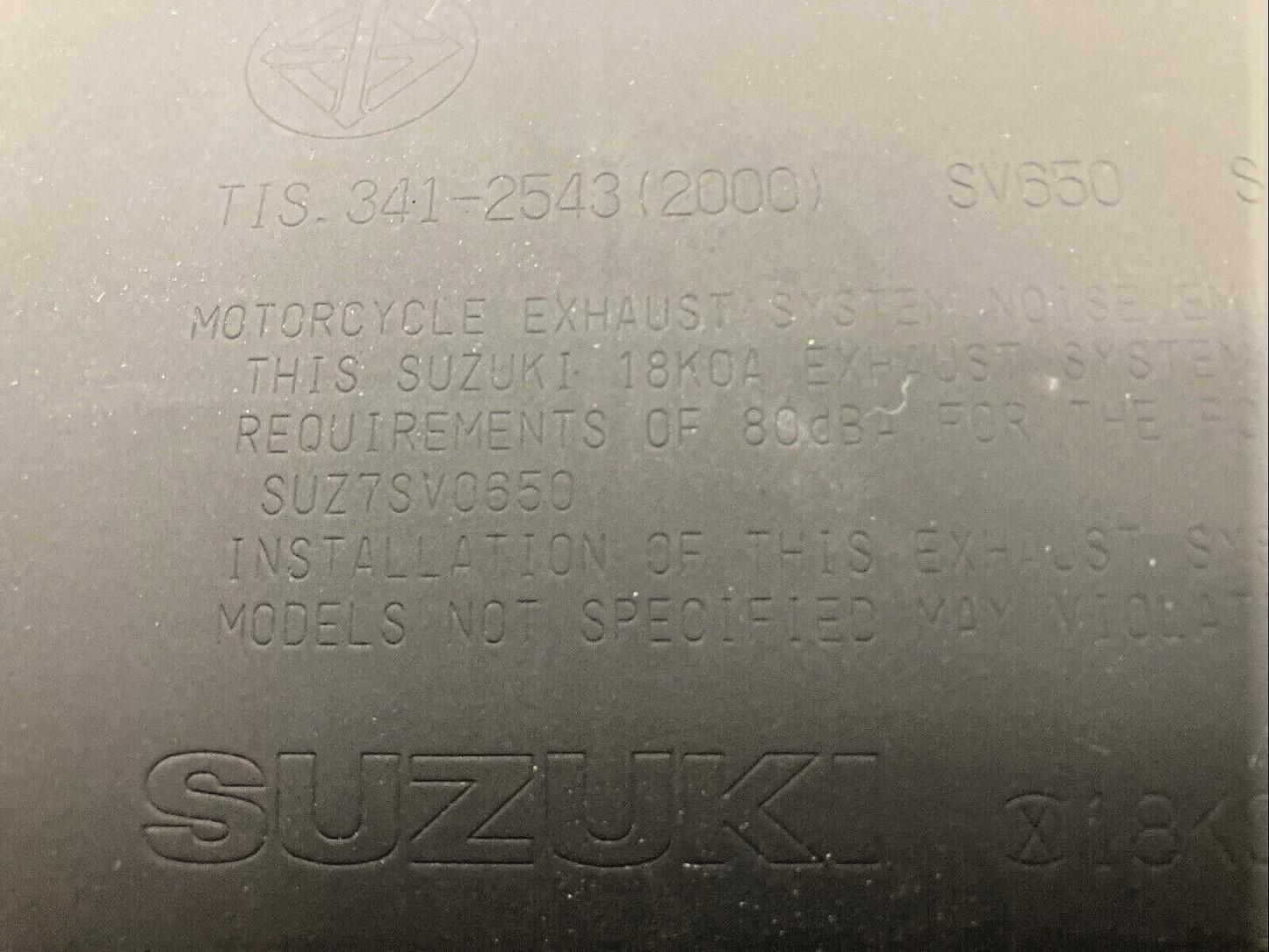 NEW GENUINE SUZUKI 14310-18K30-H01 Body, Muffler 2019 SV650
