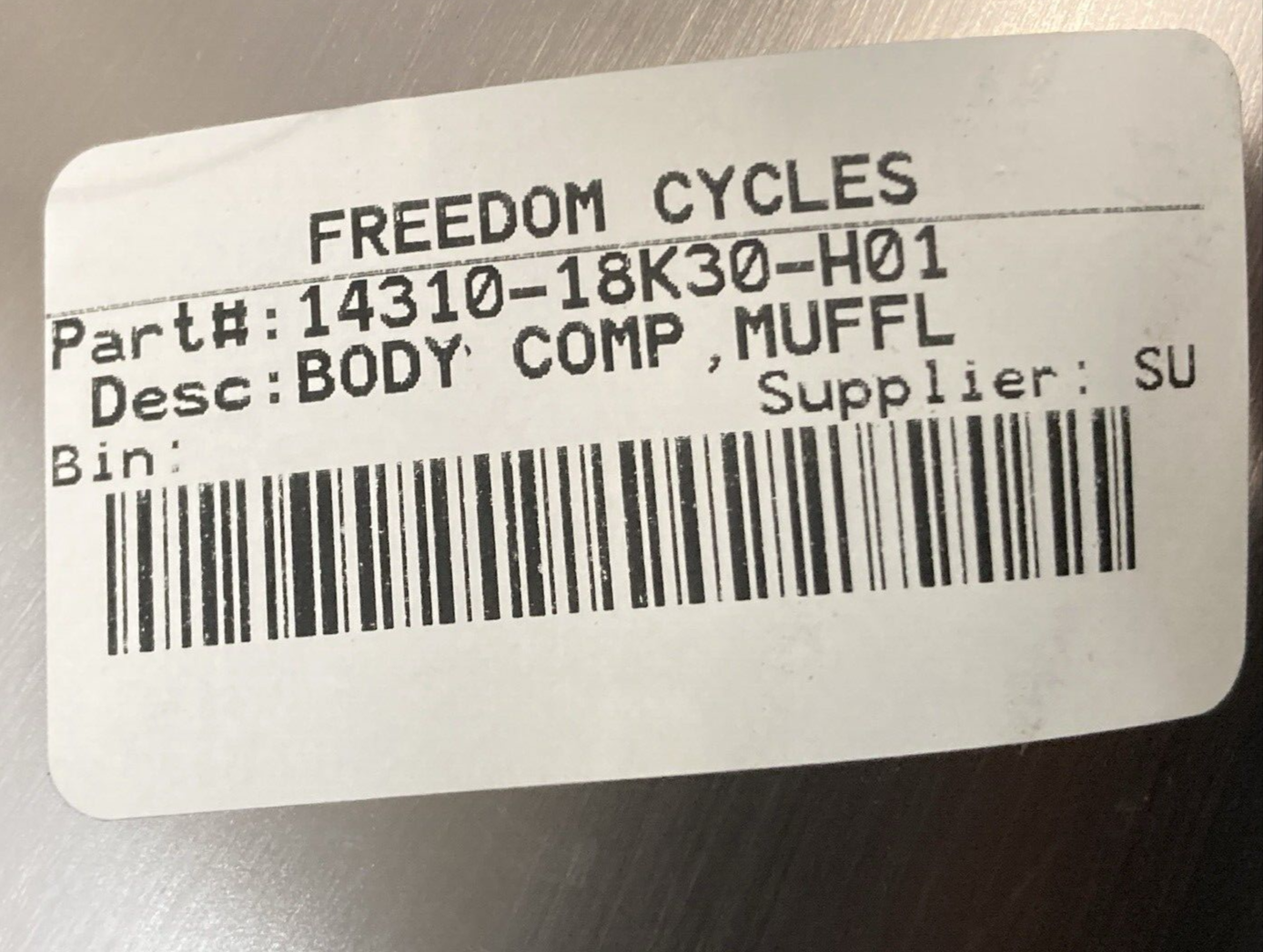 NEW GENUINE SUZUKI 14310-18K30-H01 Body, Muffler 2019 SV650