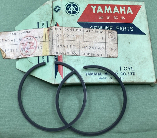 NEW GENUINE YAMAHA 164-11601-32 PISTON RING SET 0.74 3RD