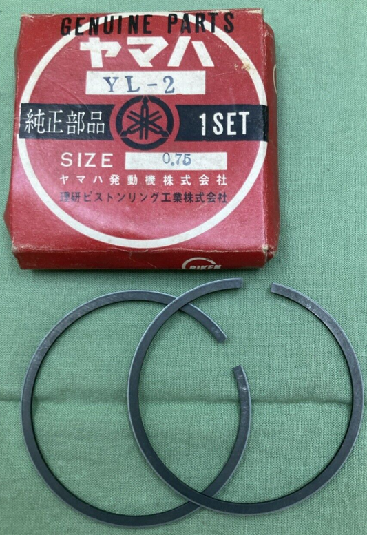 NEW GENUINE YAMAHA 166-11601-31 PISTON RING SET 0.75 FITS YL-2