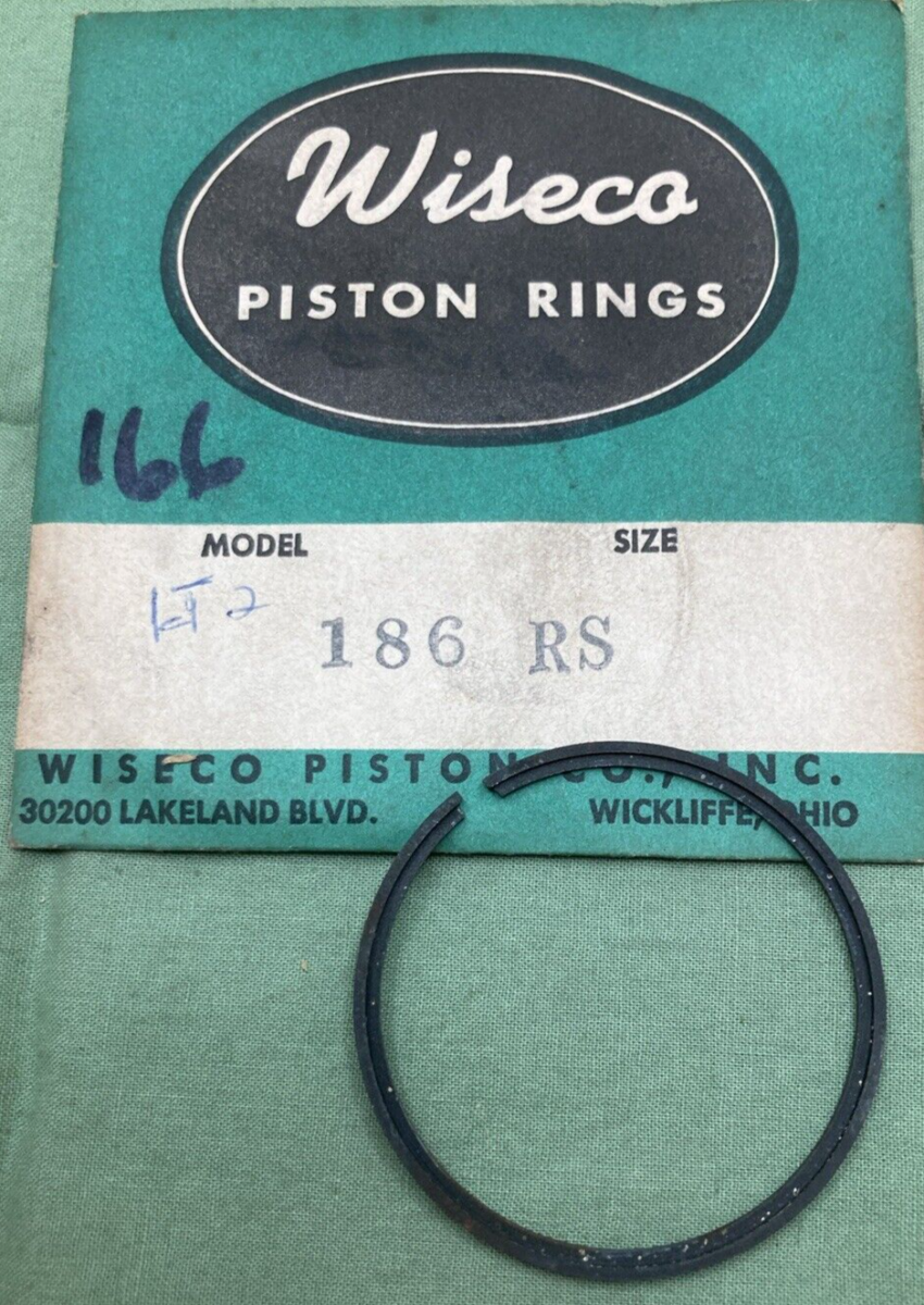 NEW GENUINE WISECO 186 RS PISTON RING STD