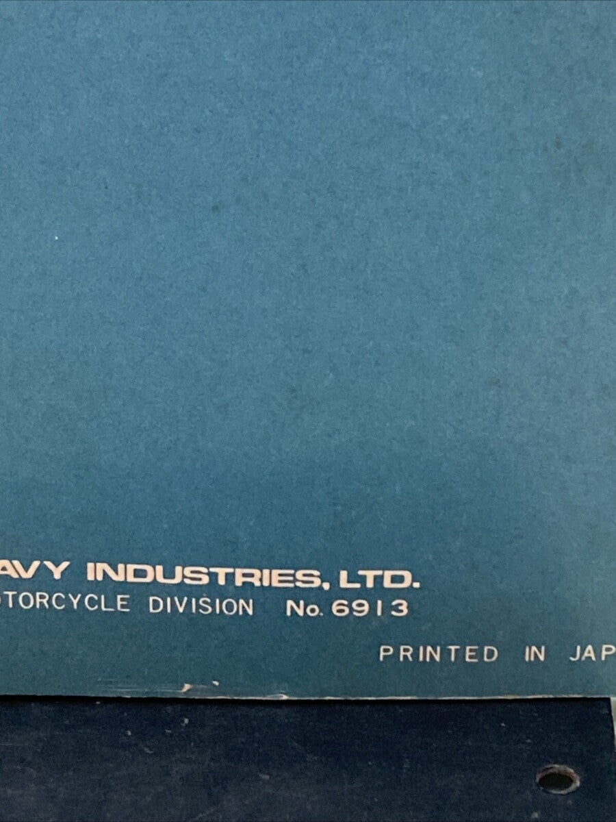 GENUINE KAWASAKI PARTS CATALOG 175 MODEL F-1, F1TR NO. 6913