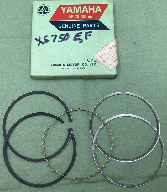 NEW GENUINE YAMAHA 2F3-11610-12 PISTON RING SET 0.25