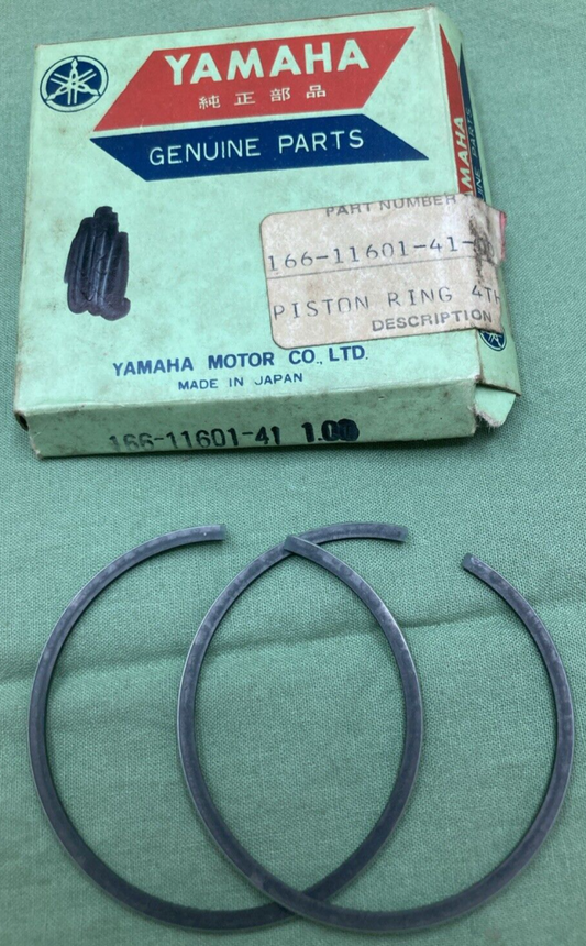 NEW GENUINE YAMAHA 166-11601-41 PISTON RING SET 4TH 1.00