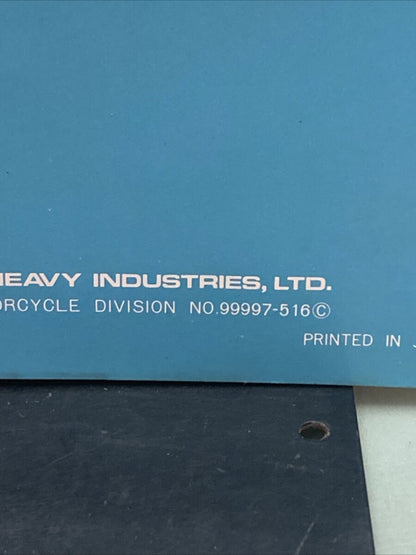 GENUINE KAWASAKI 99997-516 MODEL 100:G5 PARTS CATALOGUE