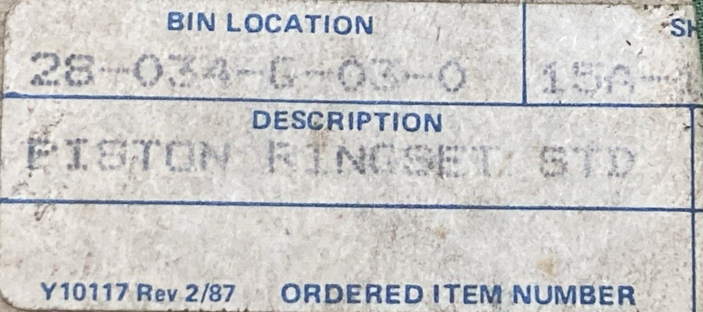 NEW GENUINE YAMAHA 15A-11610-00 PISTON RING SET STD