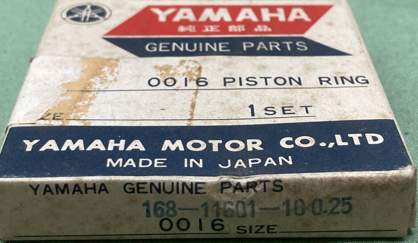 NEW GENUINE YAMAHA 168-11601-10 PISTON RING SET 0.25