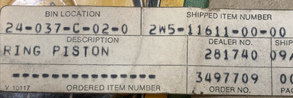 NEW GENUINE YAMAHA 403-11611-00 PISTON RING STD