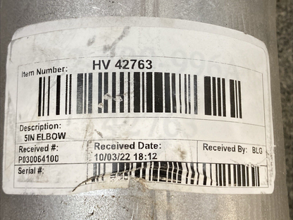 NEW Walker Heavy Duty 42763 Exhaust Elbow 5" Inlet (ID) 5" Outlet (OD)