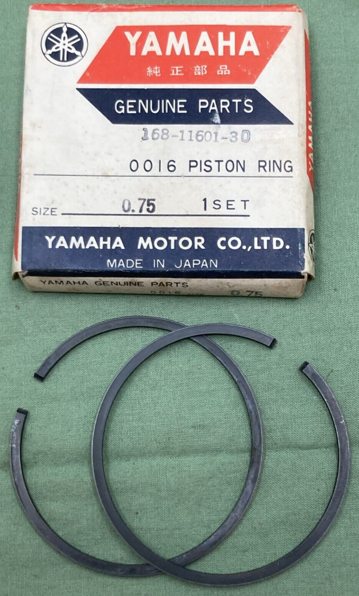 NEW GENUINE YAMAHA 168-11601-30 PISTON RING SET 0.75