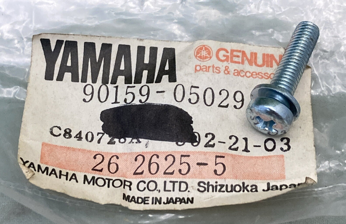 NEW GENUINE YAMAHA 90159-05029 Screw, with Washer
