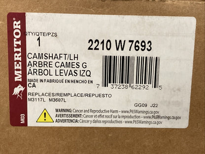 NEW GENUINE MERITOR 2210 W 7693 AIR BRAKE CAMSHAFT LH