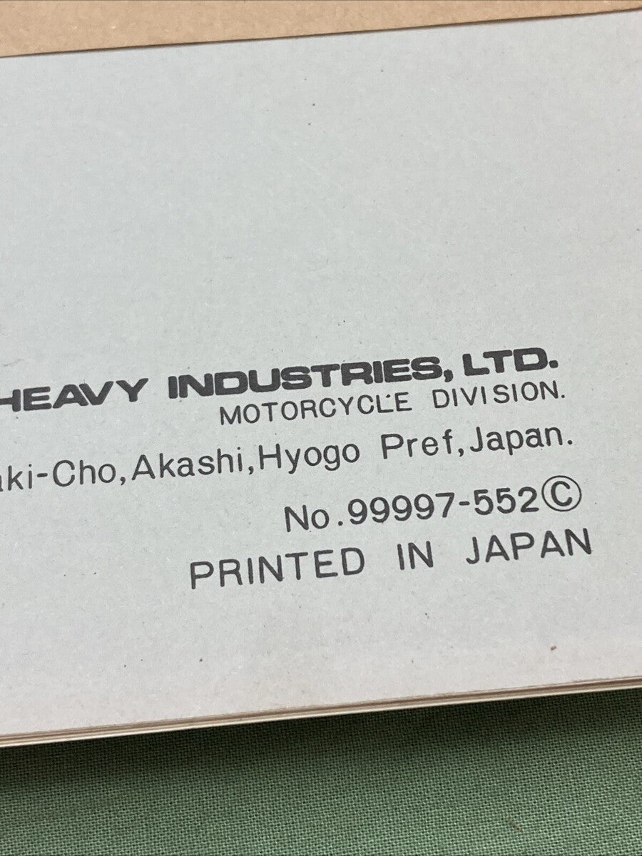 NEW GENUINE KAWASAKI 99997-552 MODEL 90:G3SS EXCLUSIVE PARTS LIST 1972