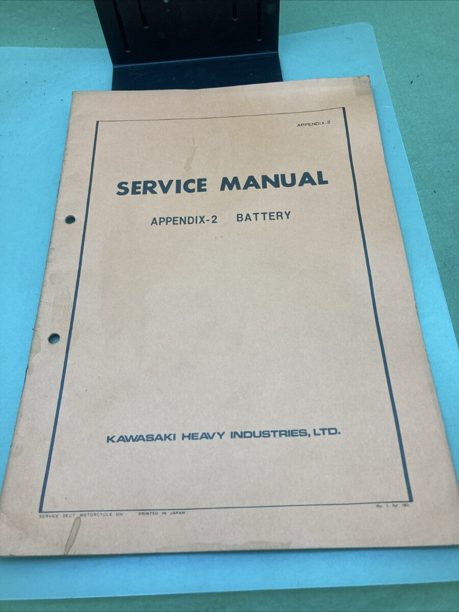 Battery Appendix GENUINE KAWASAKI SERVICE MANUAL APPENDIX-2 BATTERY 1969 – Merica ...