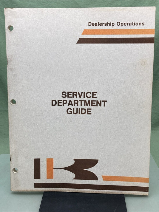 GENUINE KAWASAKI DEALERSHIP OPERATIONS SERVICE DEPARTMENT GUIDE