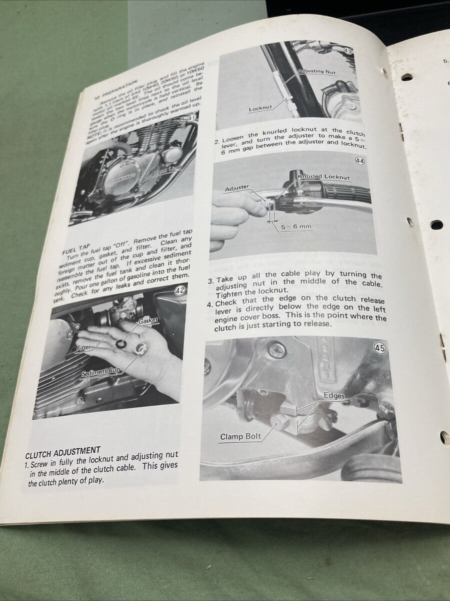 GENUINE KAWASAKI 99931-527-01 KZ200-A1 MOTORCYCLE ASSEMBLY AND PREP MANUAL 1976