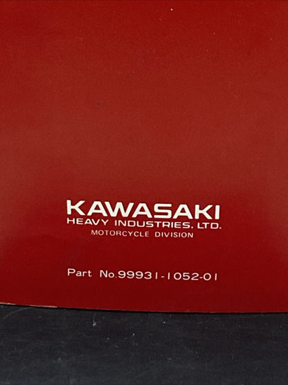 GENUINE KAWASAKI 99931-1052-01 KE175 MOTORCYCLE ASSEMBLY AND PREP MANUAL 1979