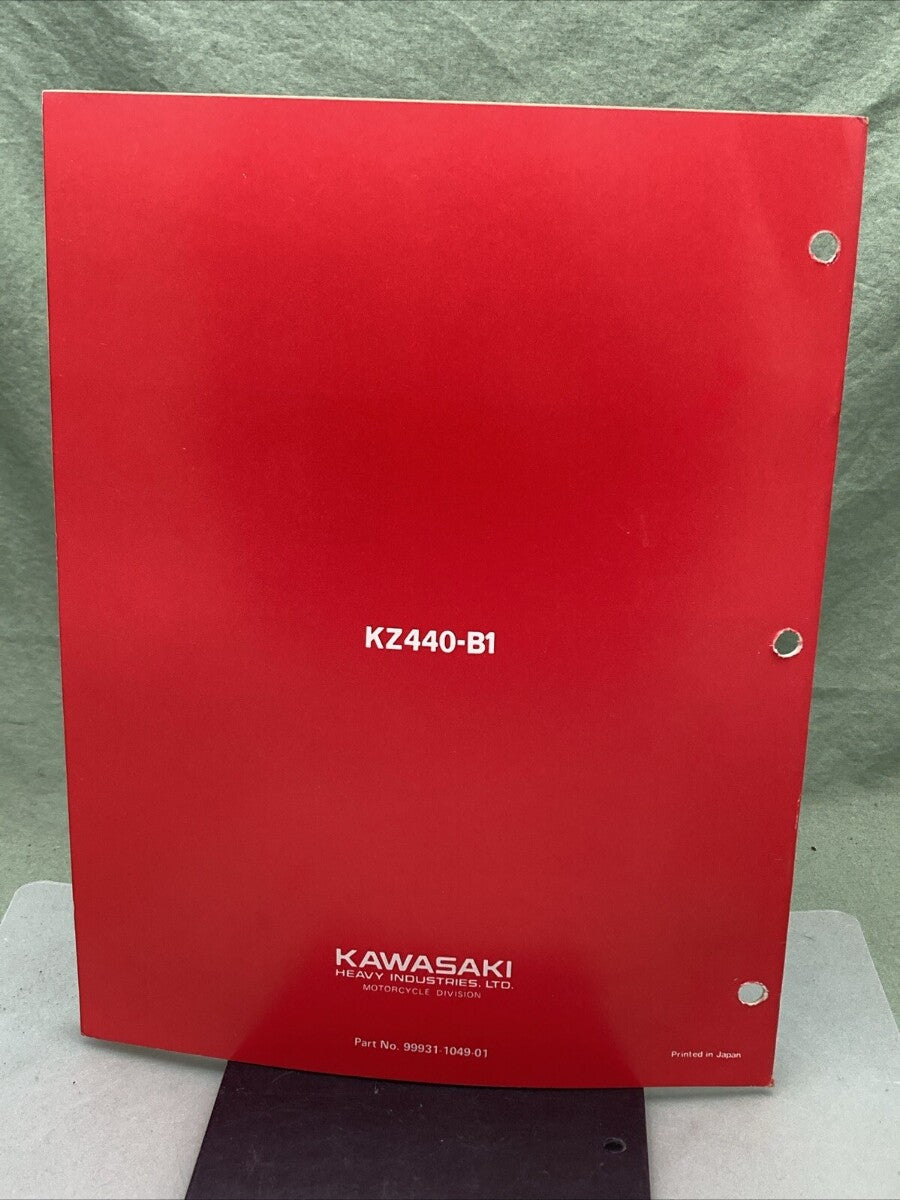 GENUINE KAWASAKI 99931-1049-01 KZ440 MOTORCYCLE ASSEMBLY AND PREP MANUAL 1979
