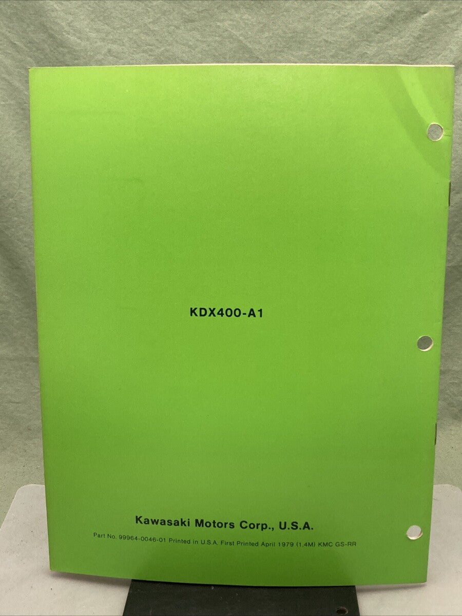 GENUINE KAWASAKI 99964-0046-01 KDX400-A1 MOTORCYCLE ASSY AND PREP MANUAL 1979