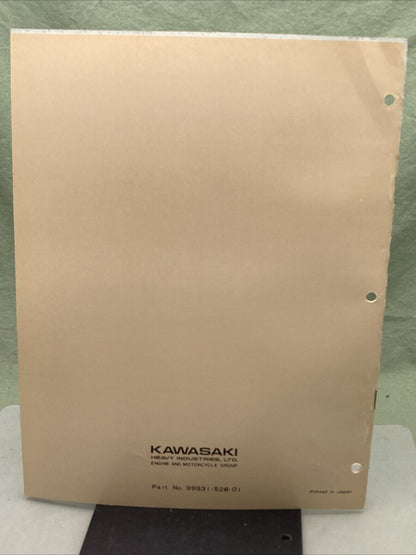 GENUINE KAWASAKI 99931-528-01 KE250-B1 MOTORCYCLE ASSY AND PREP MANUAL 1976