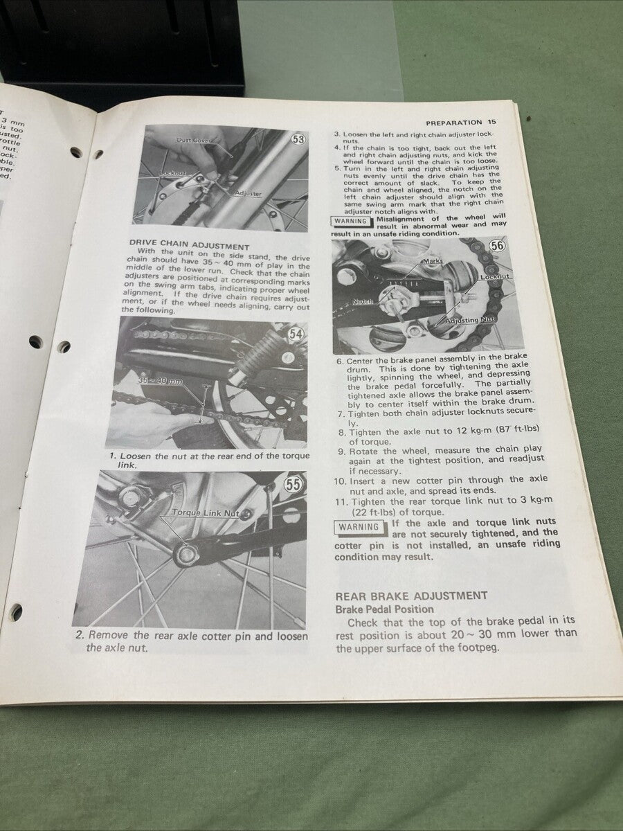 GENUINE KAWASAKI 99931-528-01 KE250-B1 MOTORCYCLE ASSY AND PREP MANUAL 1976