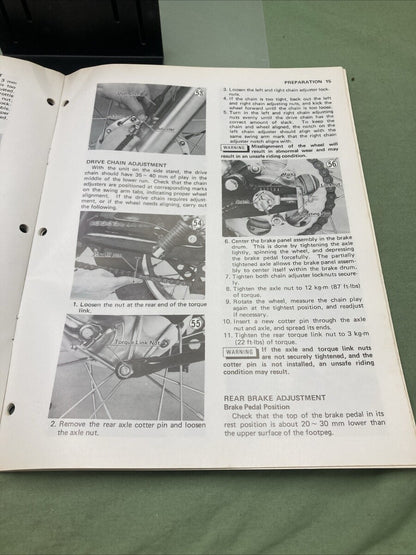 GENUINE KAWASAKI 99931-528-01 KE250-B1 MOTORCYCLE ASSY AND PREP MANUAL 1976