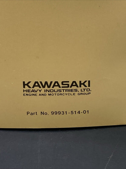 GENUINE KAWASAKI 99931-514-01 KD175-A1 MOTORCYCLE ASSY AND PREP MANUAL 1976