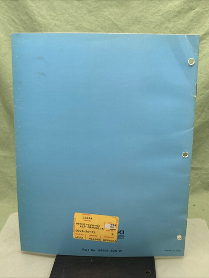 GENUINE KAWASAKI 99931-526-01 KE175-B2 MOTORCYCLE ASSY AND PREP MANUAL 1976