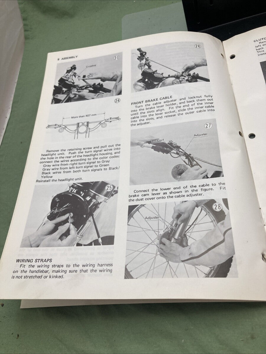 GENUINE KAWASAKI 99931-526-01 KE175-B2 MOTORCYCLE ASSY AND PREP MANUAL 1976