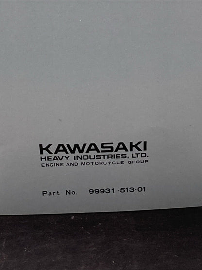 GENUINE KAWASAKI 99931-513-01 KD125-A2 MOTORCYCLE ASSY AND PREP MANUAL 1976