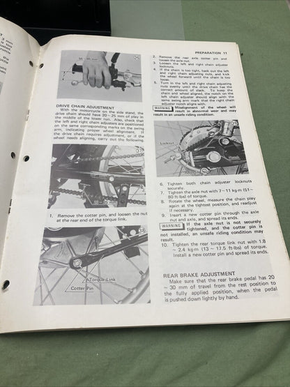 GENUINE KAWASAKI 99931-513-01 KD125-A2 MOTORCYCLE ASSY AND PREP MANUAL 1976