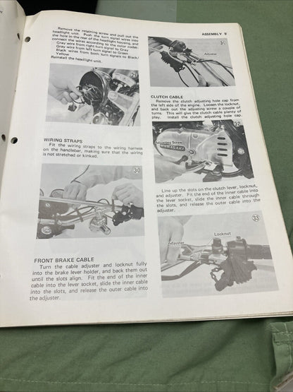 GENUINE KAWASAKI 99931-523-01 KE125-A4 MOTORCYCLE ASSY AND PREP MANUAL 1976