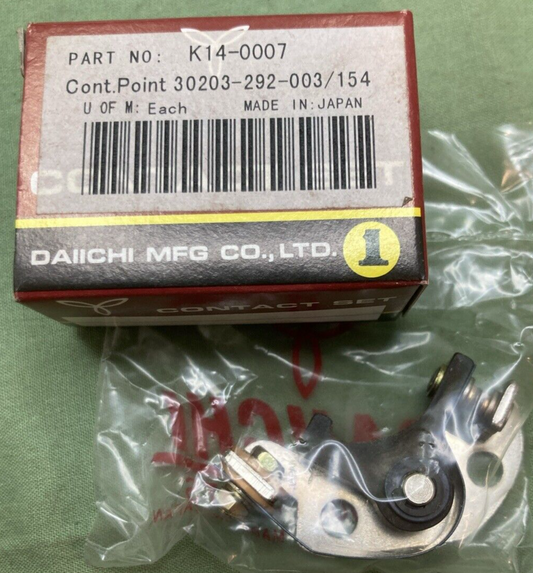 NEW GENUINE DAIICHI K14-0007 IGNITION CONTACT POINT ASSEMBLY FITS HONDA