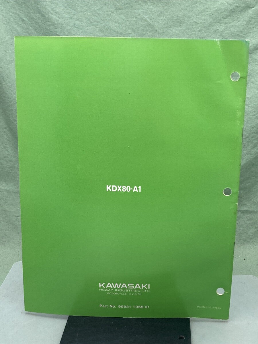 GENUINE KAWASAKI 99931-1055-01 KDX80 MOTORCYCLE ASSY AND PREP MANUAL 1979